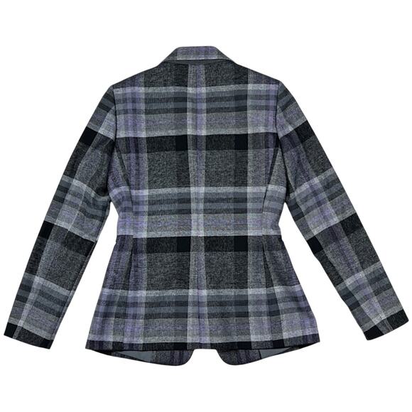 Tahari Gray/Purple Blazer | Size 2 - Picture 2 of 6